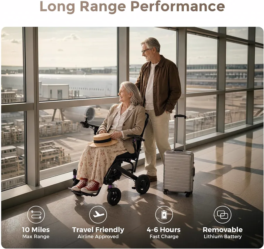 Paiseec Q3 Carbon Fiber Electric Wheelchair thumbnail 5