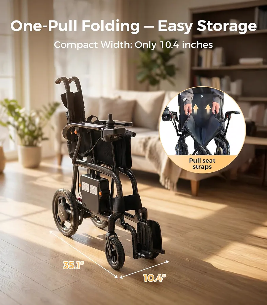 Paiseec Q5 Carbon Fiber Electric Wheelchair thumbnail 5