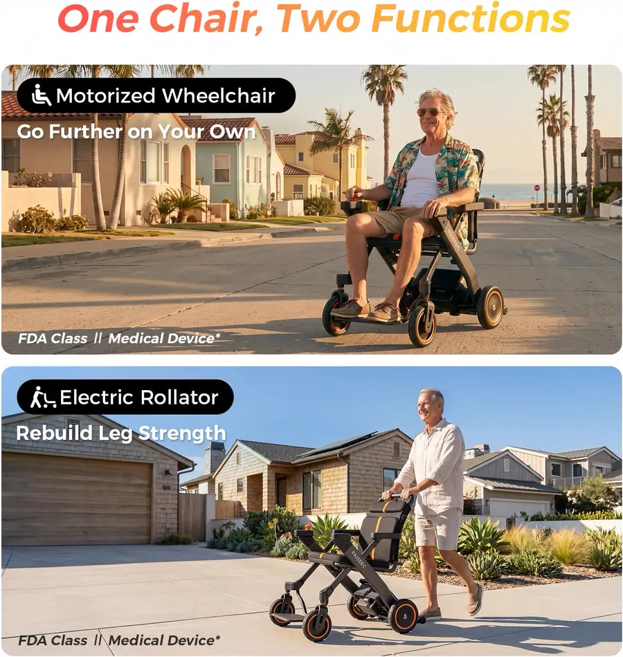 Paiseec W1 2-in-1 Electric Wheelchair thumbnail 2